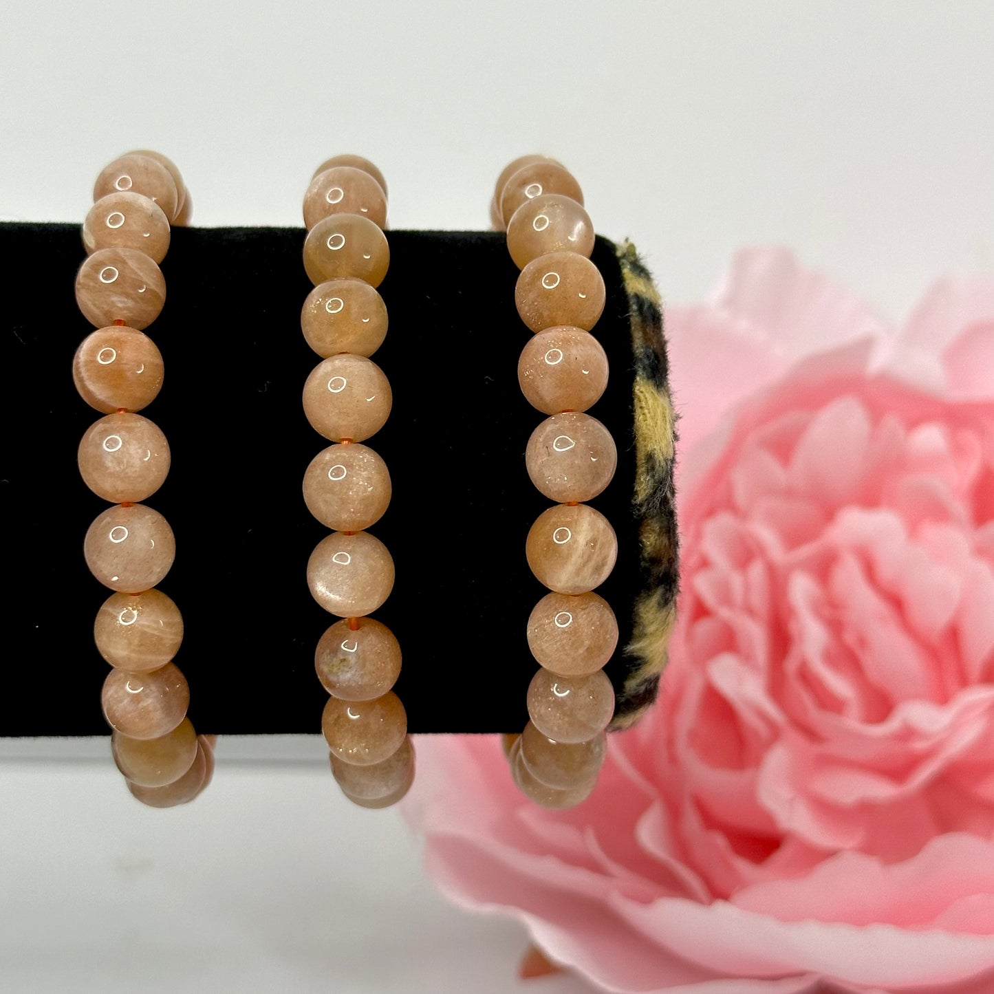 Peach Moonstone Bracelet (8mm)