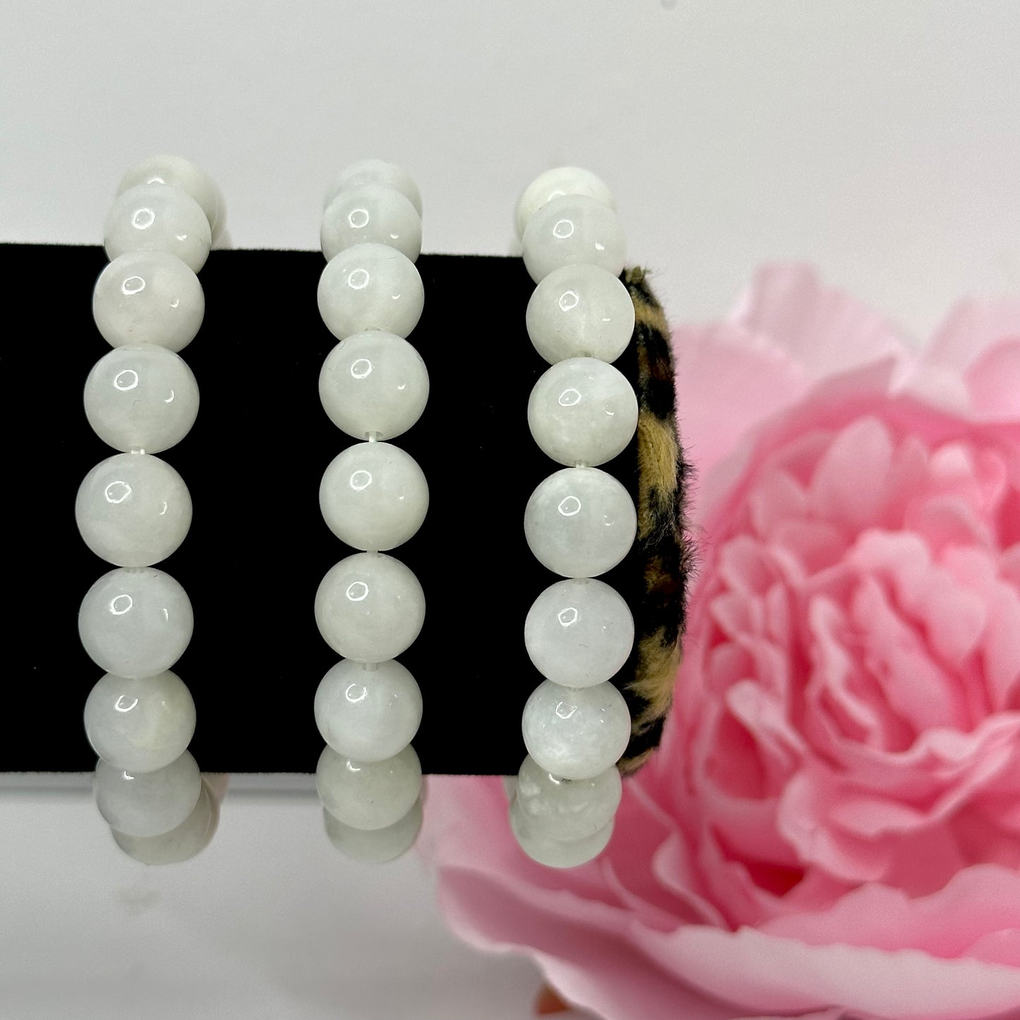 White Moonstone Bracelet (10mm)