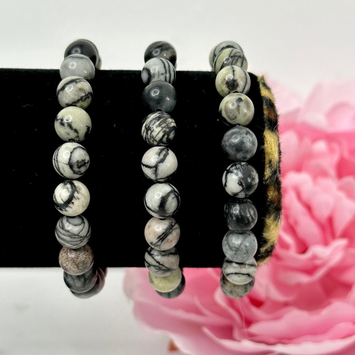 Spiderweb Jasper Bracelet (8mm)