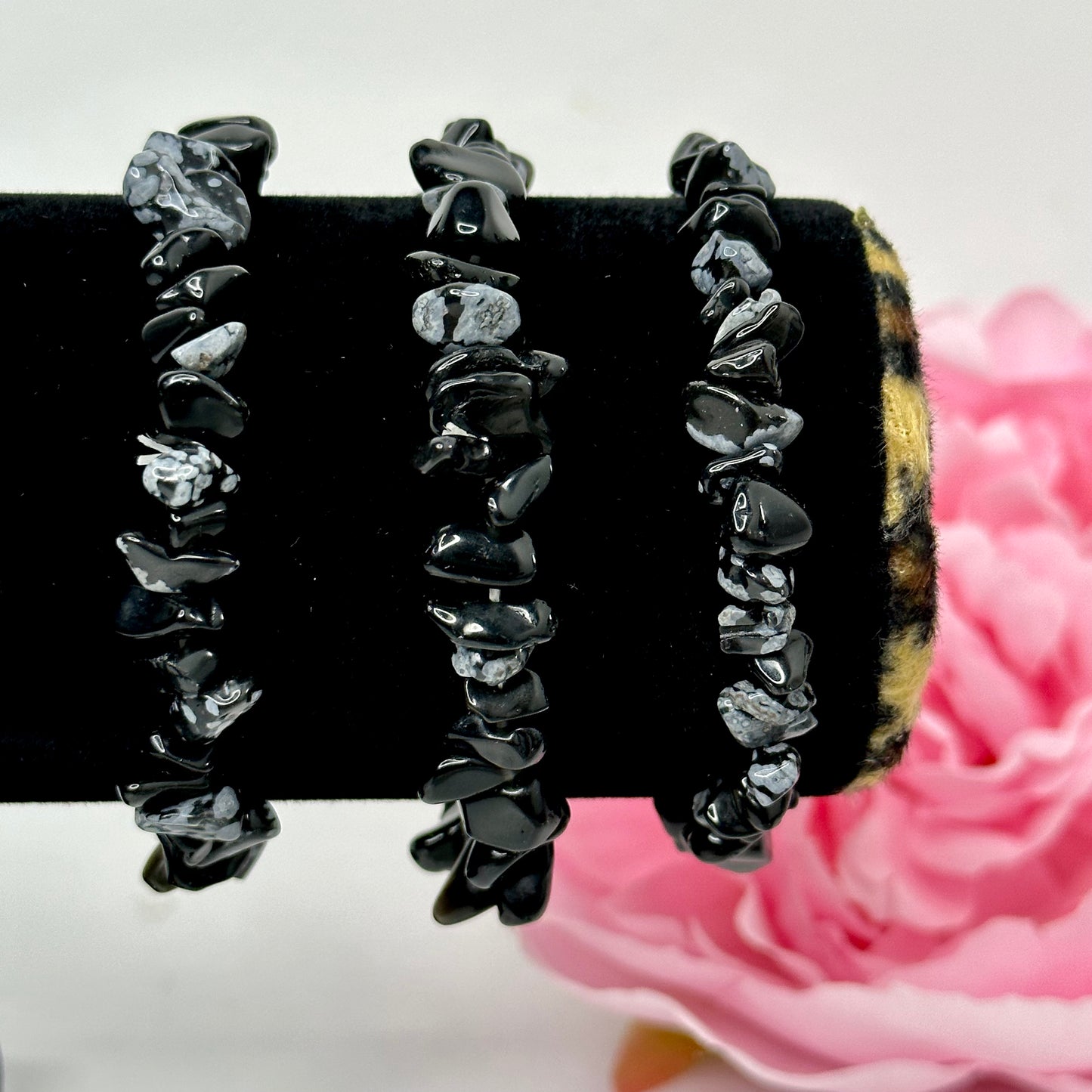 Snowflake Obsidian Bracelet