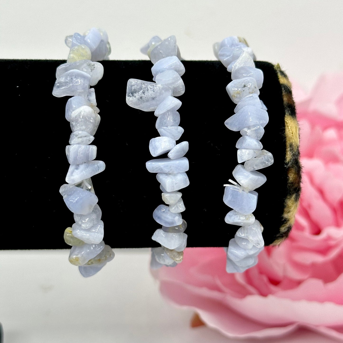 Blue Lace Agate Chip Bracelet
