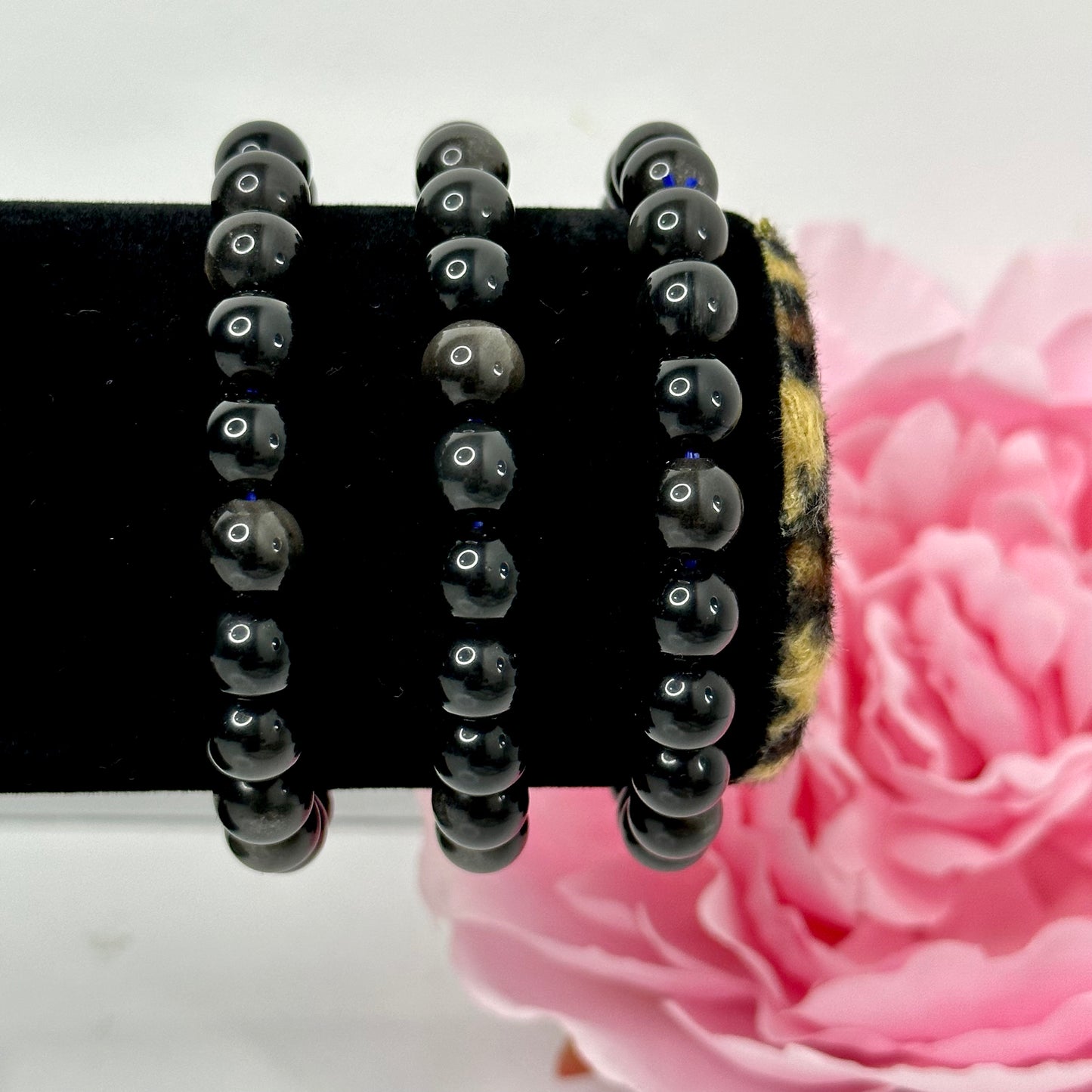 Silver Sheen Obsidian Bracelet (8mm)