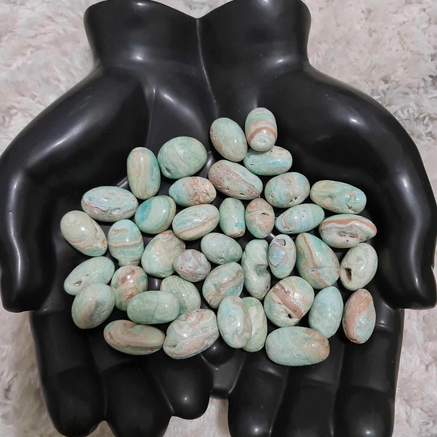 Blue Aragonite Tumbles