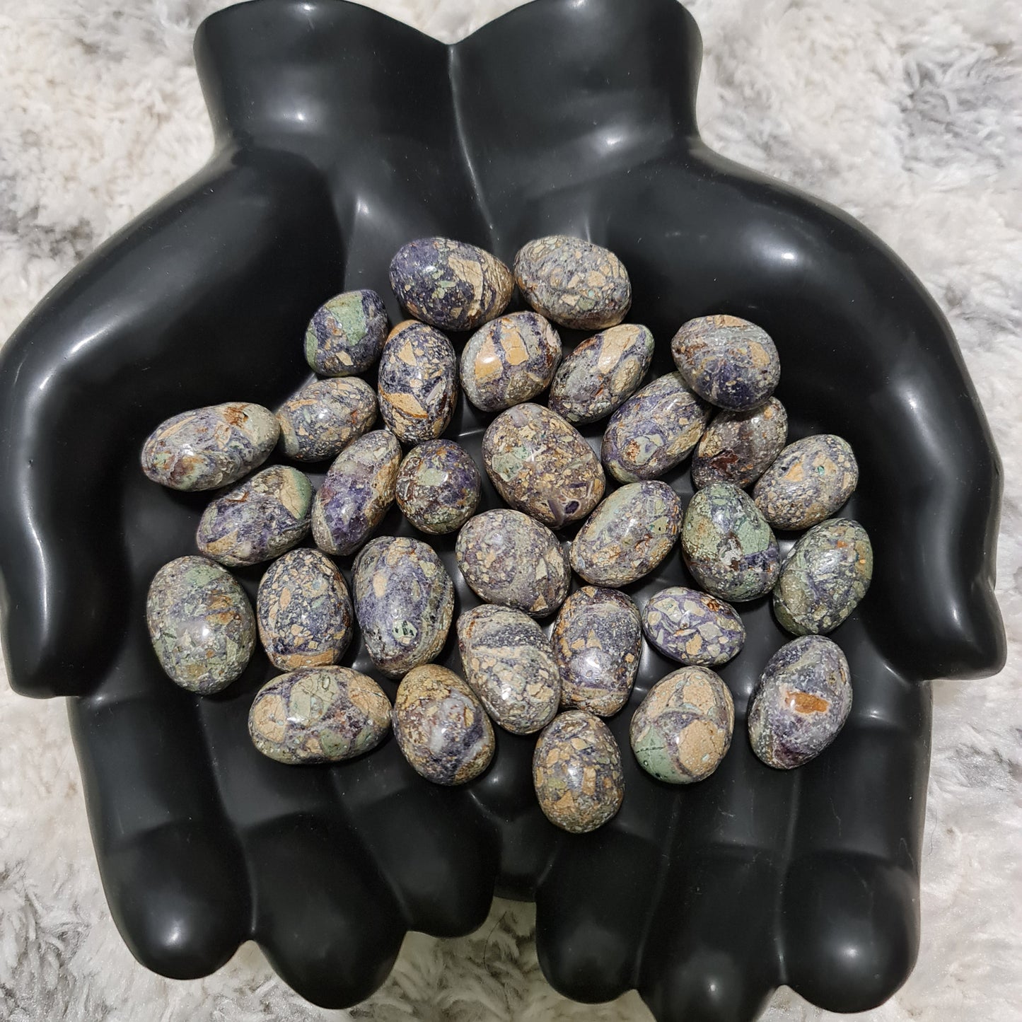 Brecciated Flourite Tumbles