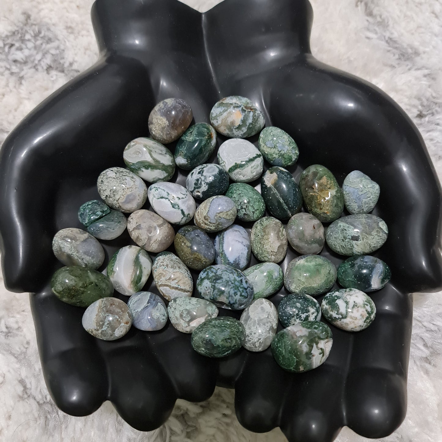 Moss Agate Tumbles