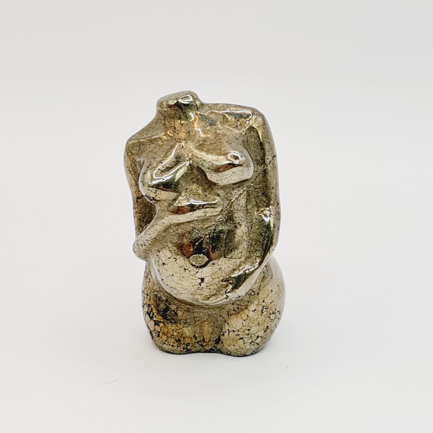 Pyrite Pregnant Woman Carving