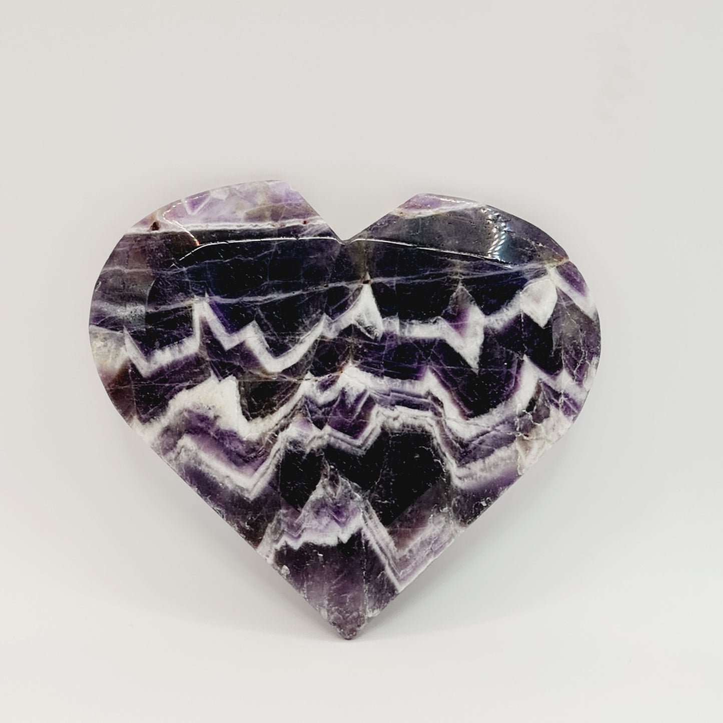 Chevron Dream Amethyst Heart