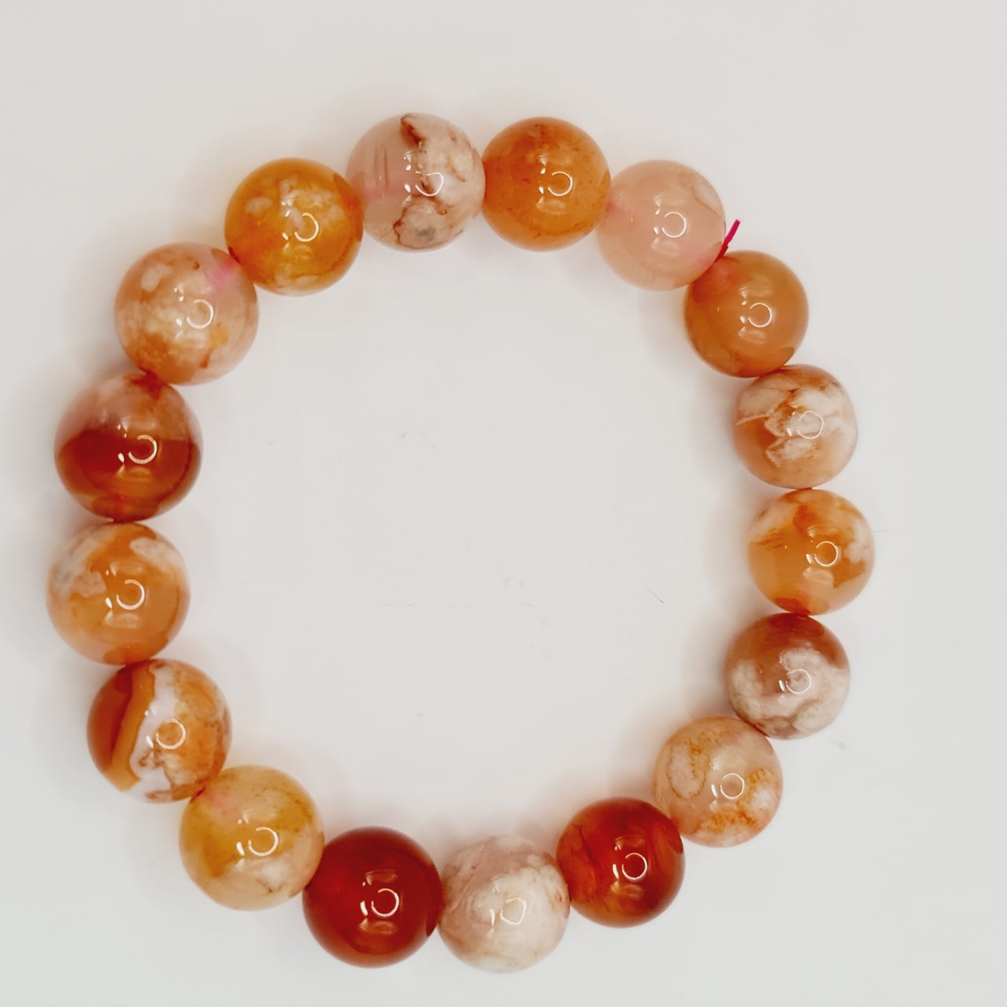 Carnelian Flower Agate (12mm)