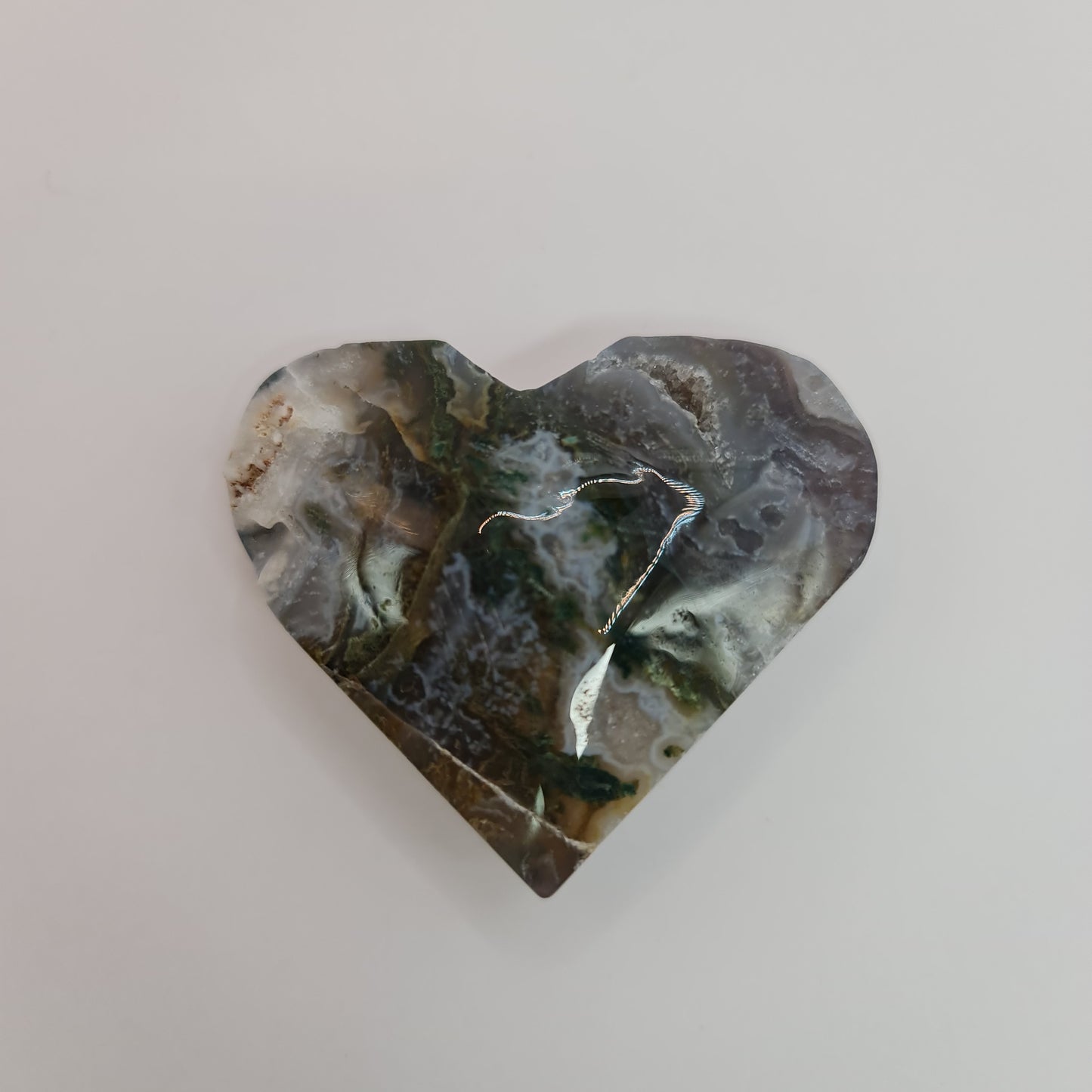 Moss Agate Heart