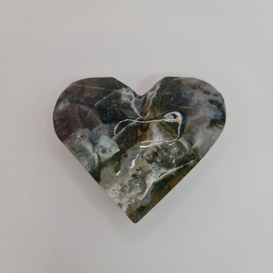 Moss Agate Heart