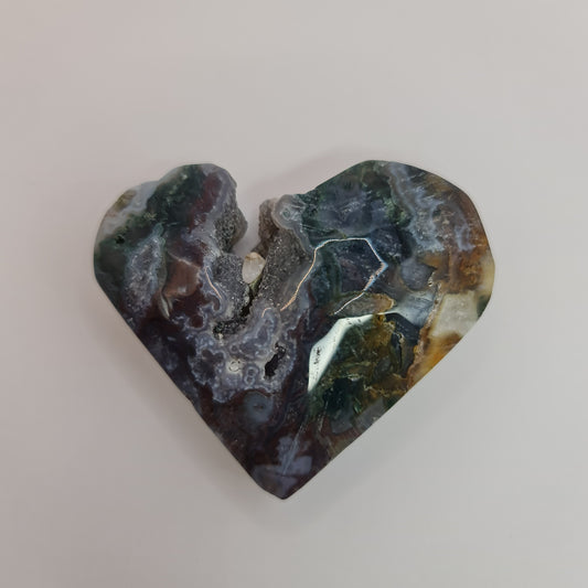 Moss Agate Heart