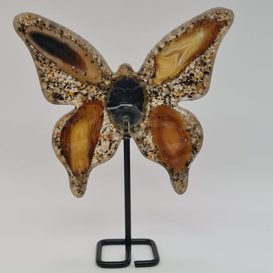 Agate Slabs in Butterfly Resin Carving