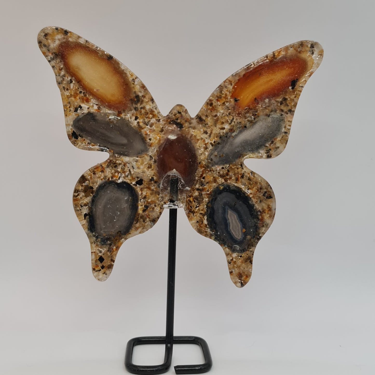 Agate Slabs in Butterfly Resin Carving