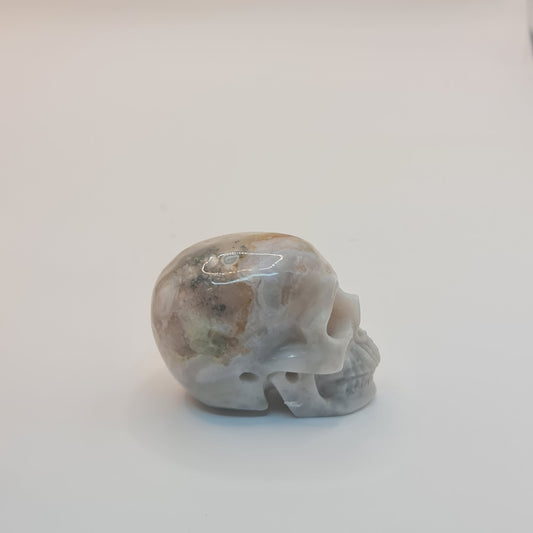 Flower Agate Skull (2 inch)