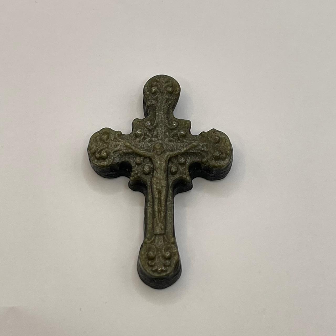 Silver Sheen Obsidian Cross