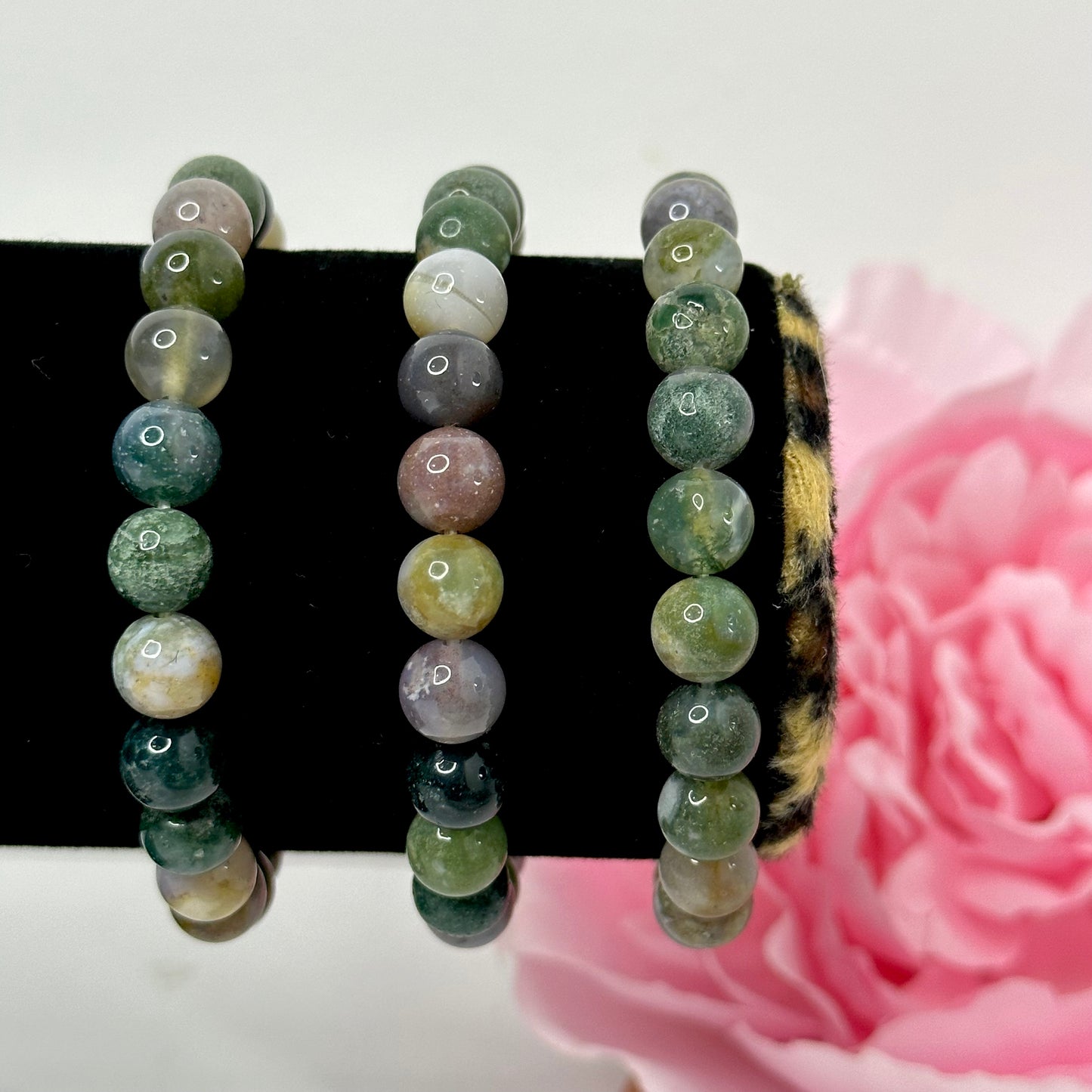 Moss Agate Bracelet (8mm)