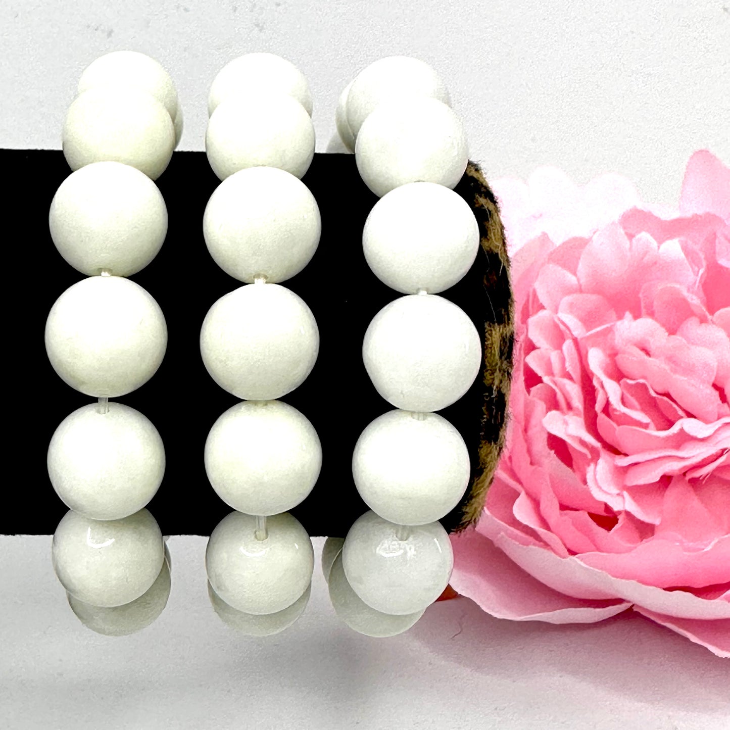 White Jade Bracelet (14mm)