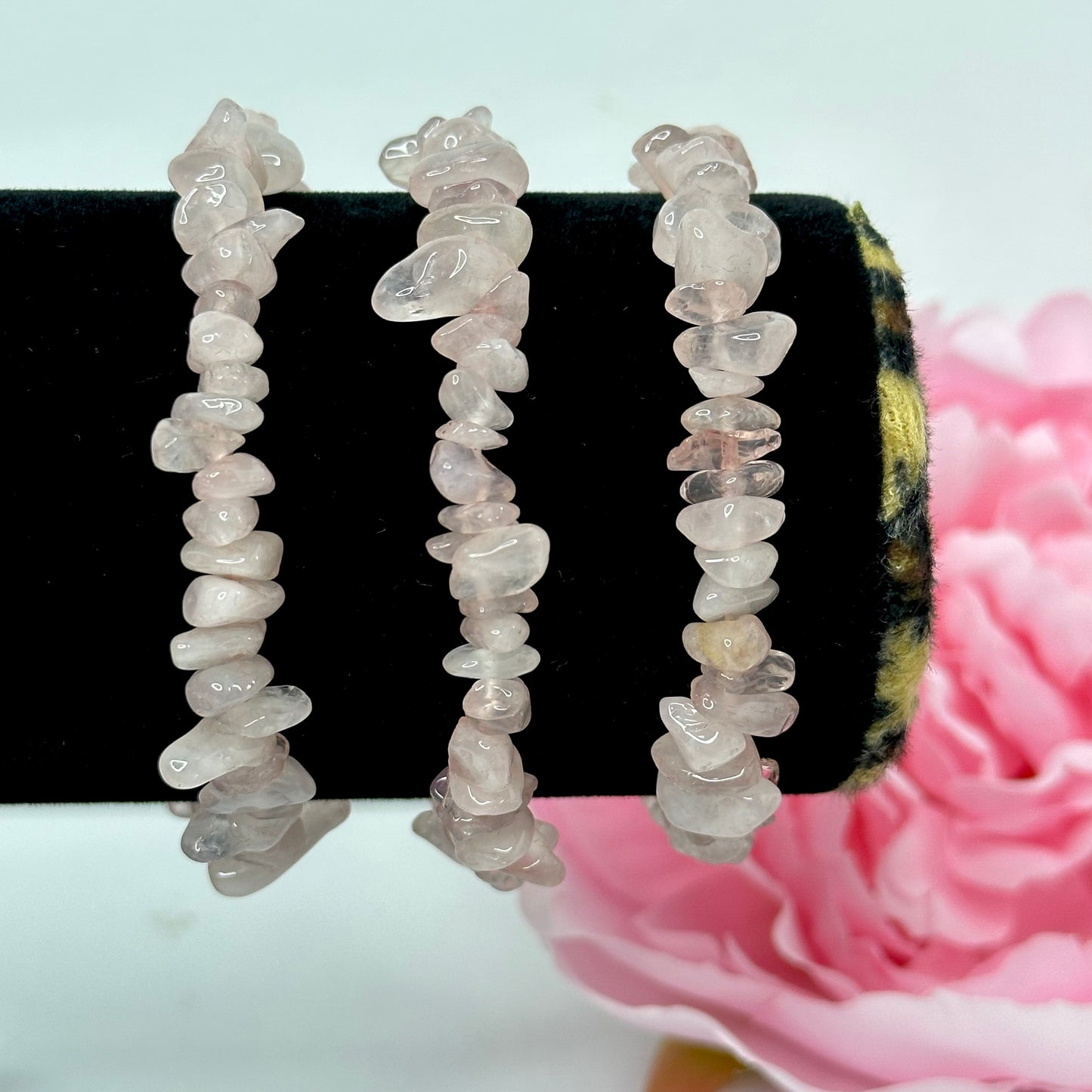 Rose Quartz Chip Bracelet