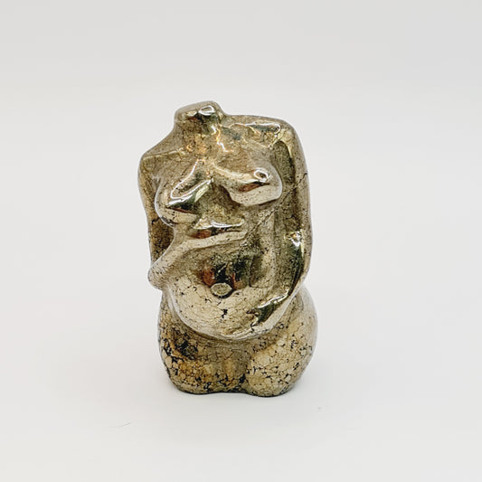 Pyrite Pregnant Woman Carving